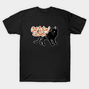 Black cat Whim T-Shirt